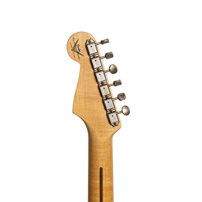 Fender Custom Shop 1955 Stratocaster Journeyman Relic Akçaağaç Klavye 7,25 - 9,5 Aged 2 Ton Sunburst Elektro Gitar